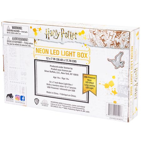 Silver Buffalo Harry Potter Neon LED Light Box