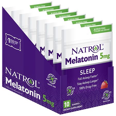 Natrol Melatonin Travel Pouch Strawberry
