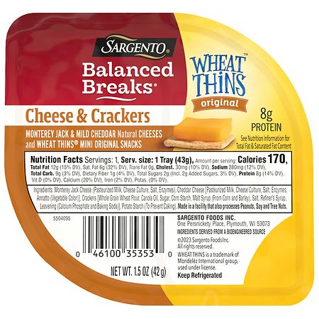 Sargento Mini Snack Kit Wheat Thins Original Cheese & Crackers