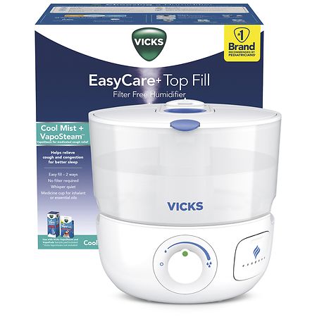 Vicks Easycare Top Fill Ultrasonic Humidifier White