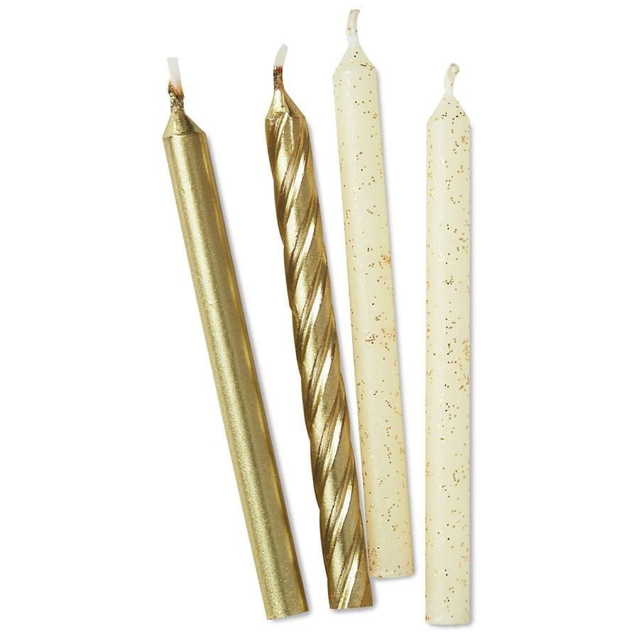 Hallmark Birthday Candles Assorted Designs Gold Walgreens