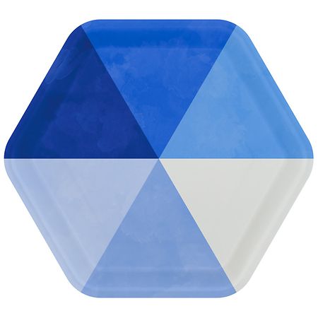 Hallmark Paper Dessert Plates (Gradient Hexagon) Blue
