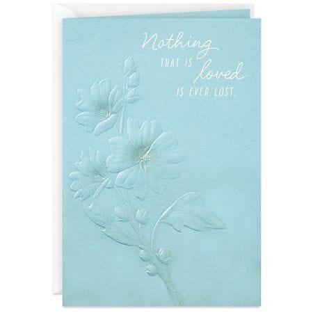 Hallmark Sympathy Card (Nothing Loved is Lost Flowers) E96
