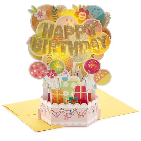 Paper Wonder Musical 3D Pop-Up Birthday Card With Light (Celebrate!) E1