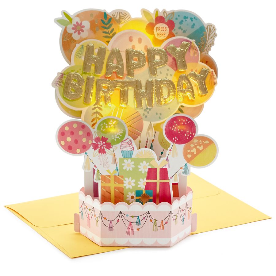 Hallmark Paper Wonder Musical 3D Pop-Up Birthday Card With Light ...