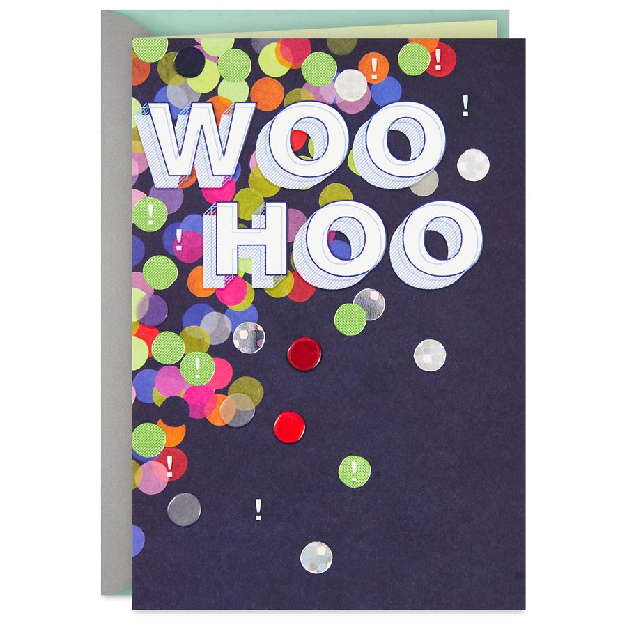 Hallmark Congratulations Card (Woo Hoo Crazy Excited for You!) E22