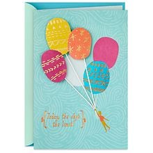 Hallmark Birthday Card (sky's The Limit Balloons) E44 