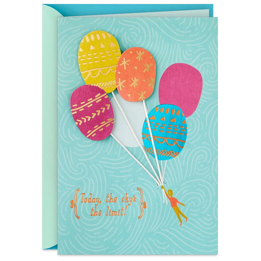 Hallmark Birthday Card (Sky's the Limit Balloons) E44 | Walgreens