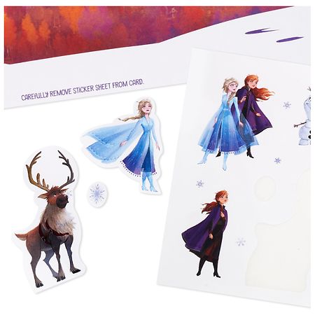 Hallmark Disney Frozen 2 Birthday Card for Her With Stickers (Elsa and  Anna) E20