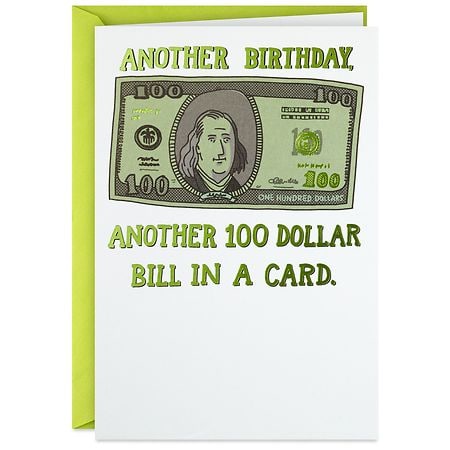 Shoebox Funny Birthday Card (Another Birthday, Another $100 Bill) E89