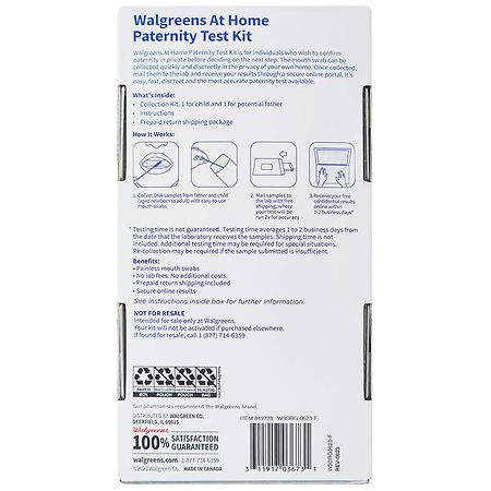 Walgreens At-Home DNA Paternity Test Kit
