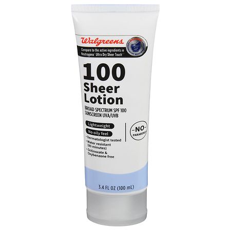 Walgreens SPF 100 Sheer Lotion Sunscreen