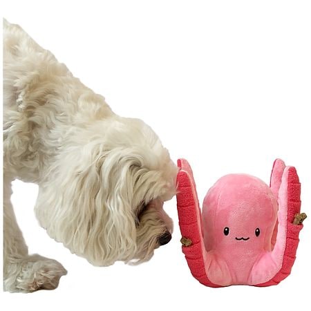 1pc Octopus Shaped Dog Toy With Hiding Treat For Puzzle Sniffing & Chewing  Interactive Play
