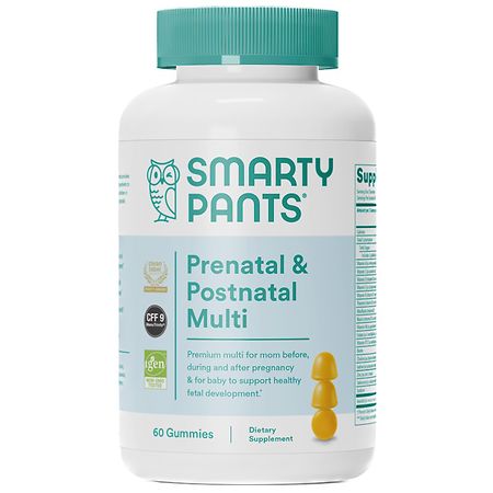 SmartyPants Premium Prenatal & Postnatal Multivitamin Gummies Lemon