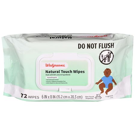 Walgreens Natural Touch Wipes Fragrance Free