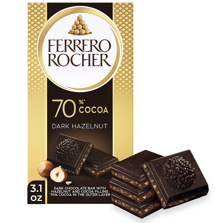 Ferrero Rocher Dark Chocolate Hazelnut Bar Dark Hazelnut