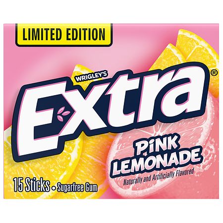 Extra Sugar Free Limited Edition Chewing Gum Sticks Pink Lemonade