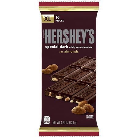 Hershey's Special Dark Mildly Sweet Chocolate with Almonds Candy