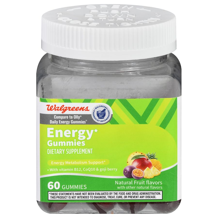 Walgreens Daily Energy Boost Gummies Natural Passion Fruit