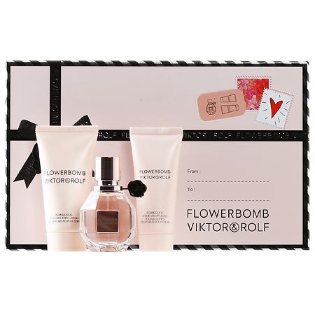 Viktor & Rolf Flowerbomb Eau De Parfum, Body Lotion and Body Cream Set Oriental Floral, 3 Pc