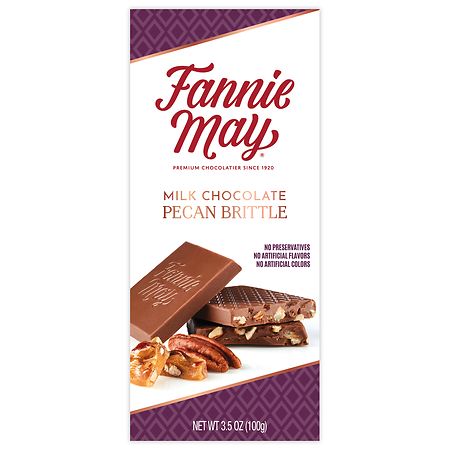 Fannie May Milk Chocolate Pecan Brittle Tablet