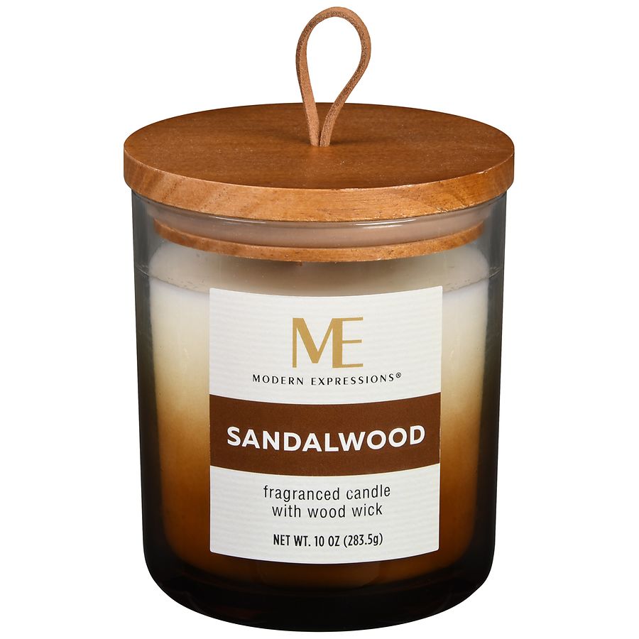 Modern Expressions Woodwick Fragranced Candle Sandalwood Walgreens