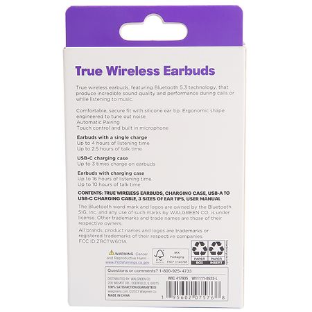 Infinitive True Wireless Earbuds, Black