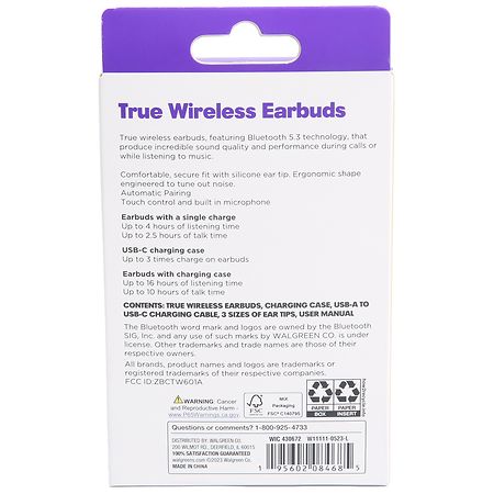 Infinitive True Wireless Earbuds, White