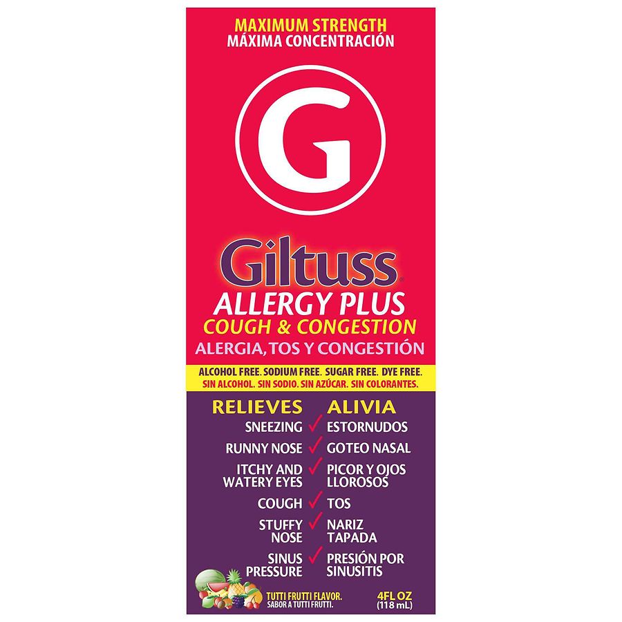 Giltuss Allergy Plus Cough & Congestion Tutti Frutti | Walgreens