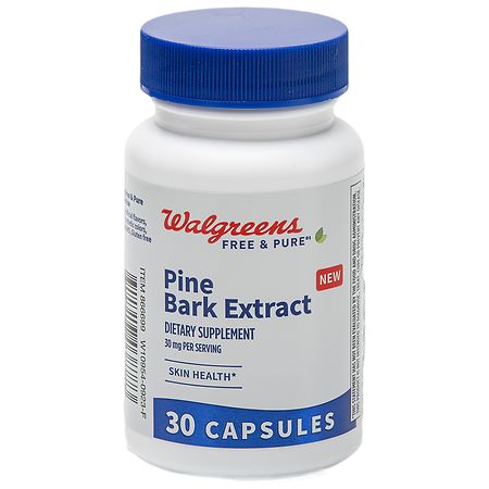 Walgreens Pine Bark Extract Supplement 30mg Capsules for Skin Health