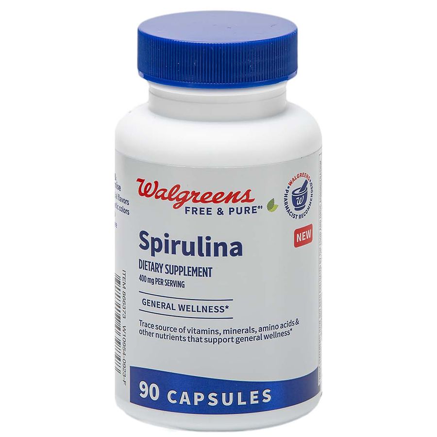 Walgreens Spirulina Supplement 400mg Capsules (45 days) Walgreens