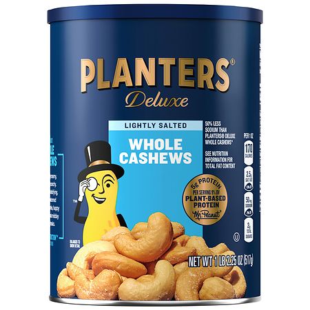 Planters Deluxe Whole Cashews Lightly Salted