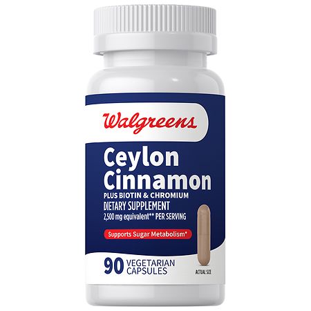 Walgreens Ceylon Cinnamon plus Biotin and Chromium Capsules