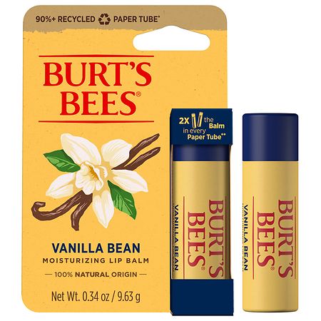 Burt's Bees 100% Natural Moisturizing Lip Balm, Vanilla Bean - 1 Tube