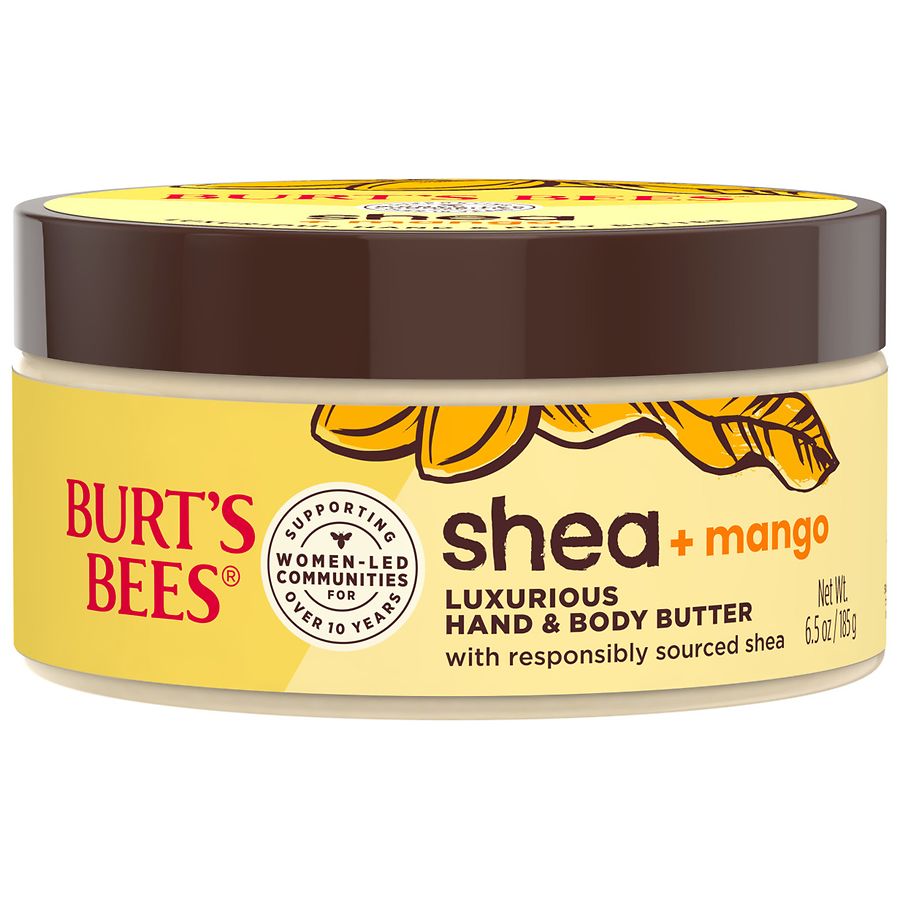 Burt's Bees Luxurious Hand Butter and Body Butter, Natural Origin Skin Care Shea + Mango Walgreens