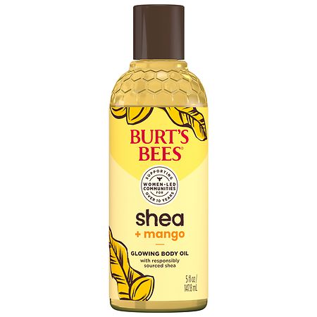 Burt's Bees Glowing Body Oil, Natural Origin Skin Care Shea + Mango