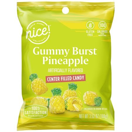 Nice! Gummy Burst Pineapple Center Filled Candy Pineapple