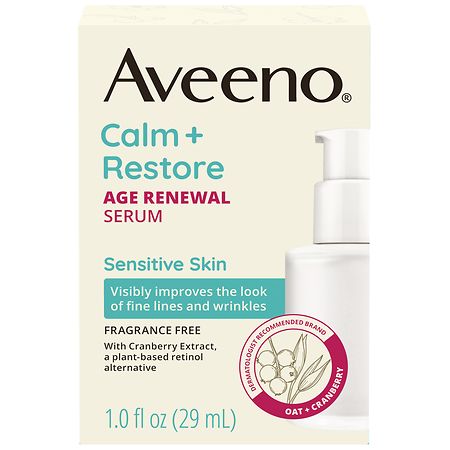 Aveeno Calm + Restore Age Renewal Anti Aging Face Serum