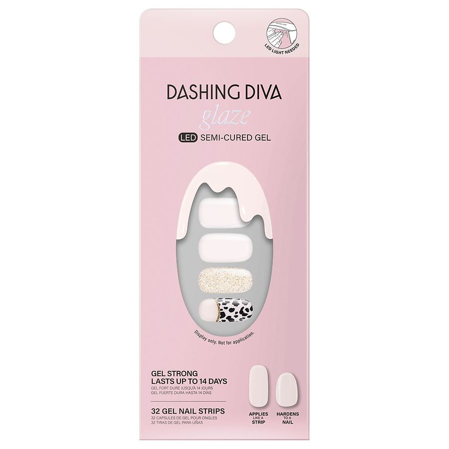 Dashing Diva Glaze Art Gel Nail Strips Amber Delight Walgreens