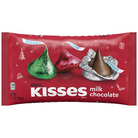 Hershey's Kisses Red, Green & Silver Foils Bag