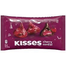 Hershey's Kisses Christmas Candy, Bag Cherry Cordial Flavored Milk ...