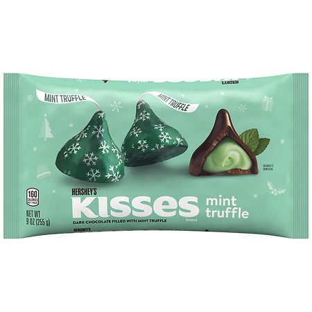 Hershey's Kisses Dark Chocolate Candy Mint Truffle