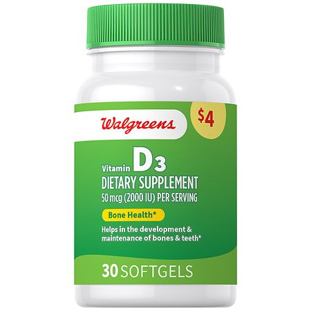 Walgreens Vitamin D3 50 mcg Softgels