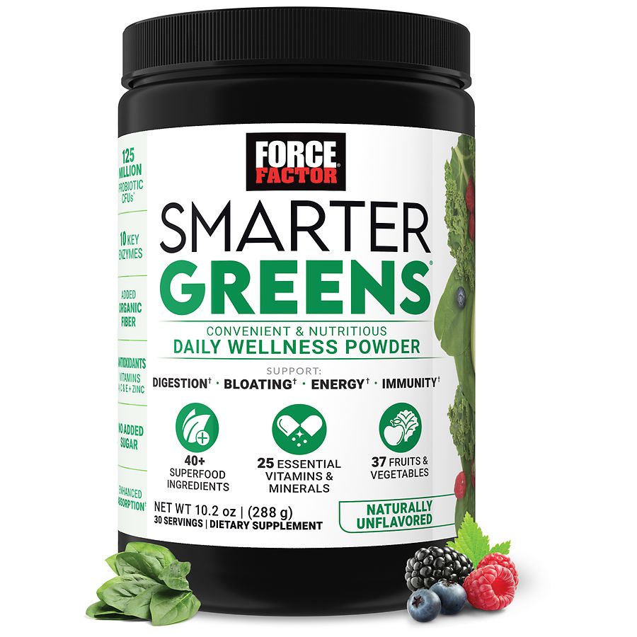 Force Factor Smarter Greens Daily Wellness Powder Unflavored