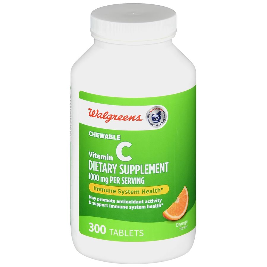 Walgreens Chewable Vitamin C 1000 mg Tablets Orange Walgreens