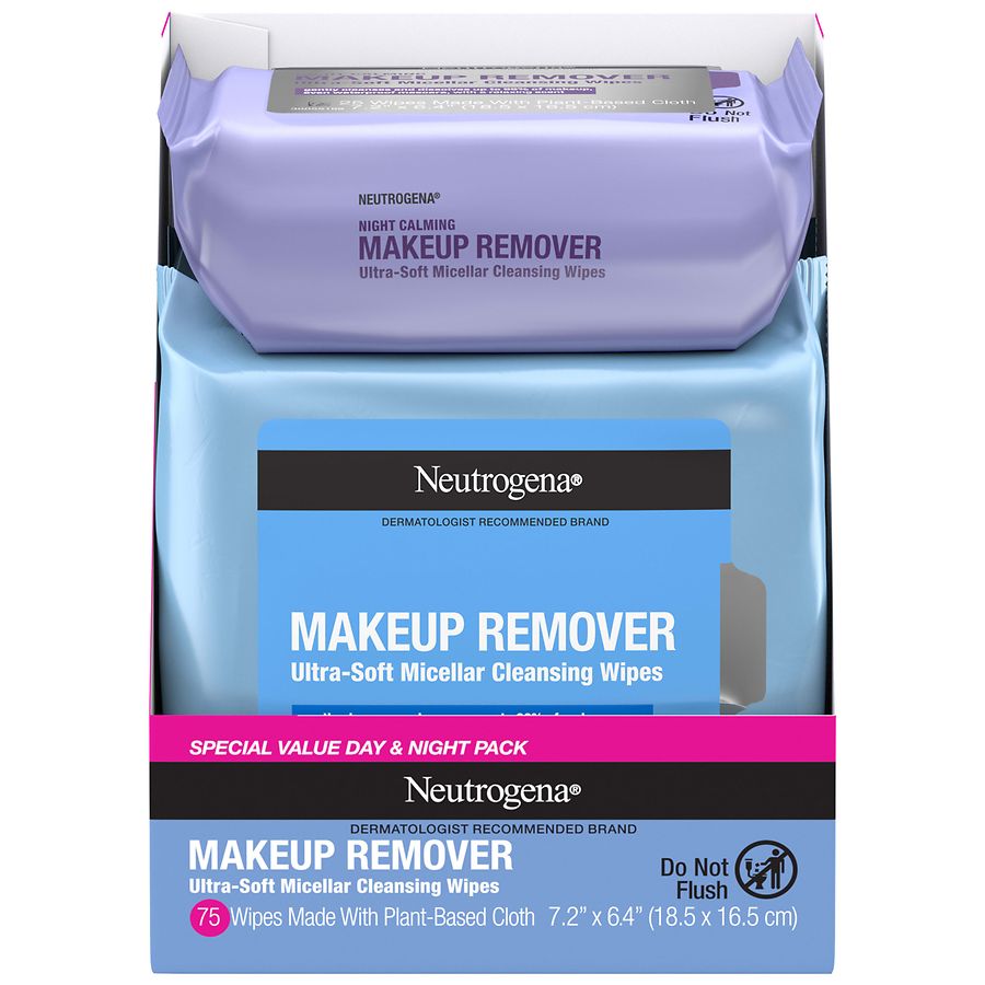 Neutrogena Makeup Remover Cleansing Wipes Day & Night Pack