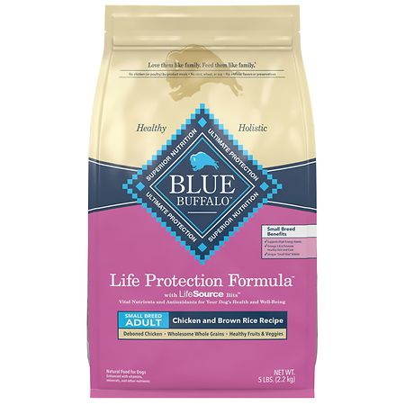 Blue Buffalo Life Protection Formula, Small Breed Adult Dog Food Chicken and Brown Rice Recipe