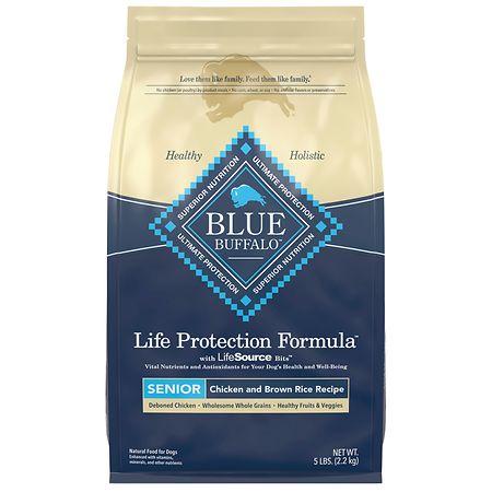 Blue Buffalo Life Protection Formula, Senior Dog Food Chicken and Brown Rice