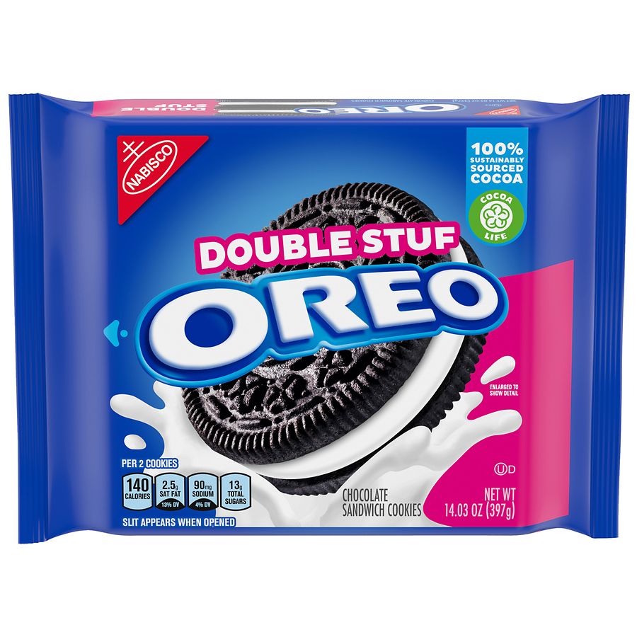 Photo 1 of ***EXPIRED 3-1-24***Double Stuf Sandwich Cookies Chocolate 14.03oz (12 PACKS)
