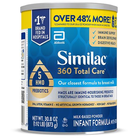 Similac 360 Total Care Infant Formula Powder, HMO Prebiotics